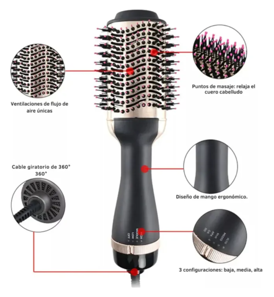 cepillo secador giro 360 keratina remnlington cepillo secador giro 360 keratina remnlington